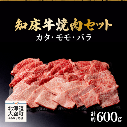 知床牛焼肉セット計約600g（カタ・モモ・バラ） 【 ふるさと納税 人気 おすすめ ランキング 牛肉 牛 肉 焼肉 国産 北海道 大空町 送料無料 】 OSG005