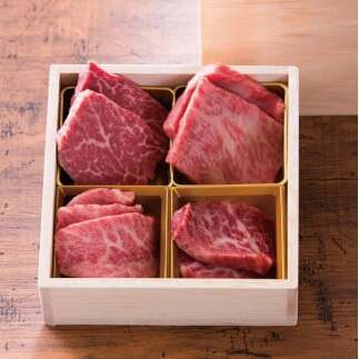 常陸牛A5 焼肉小箱 匠の手切り プレミアム焼き肉 みすじ サーロイン もも フィレ ヒレ 赤身肉のイイジマ（DU-28）
