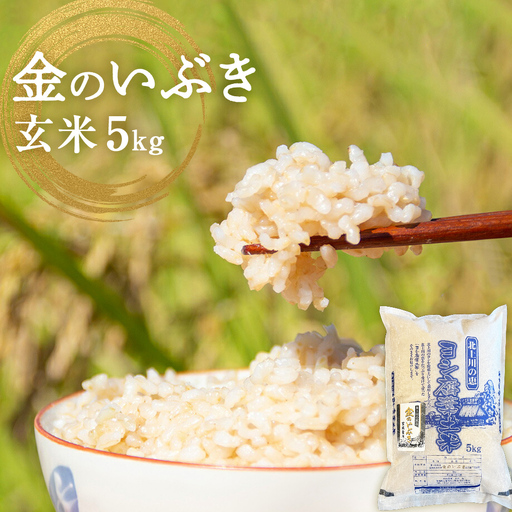 米 令和7年産 金のいぶき 玄米 5kg 宮城県産 お米 国産 ヨシ腐葉土米 コメ 5キロ 少量 小分け 家庭用 ご飯 げんまい ご当地 おにぎり ごはん 美味しい 主食 栄養豊富 健康食品 食物繊維 ビタミン ヘルシー 送料無料 お取り寄せ 宮城県 石巻 石巻市