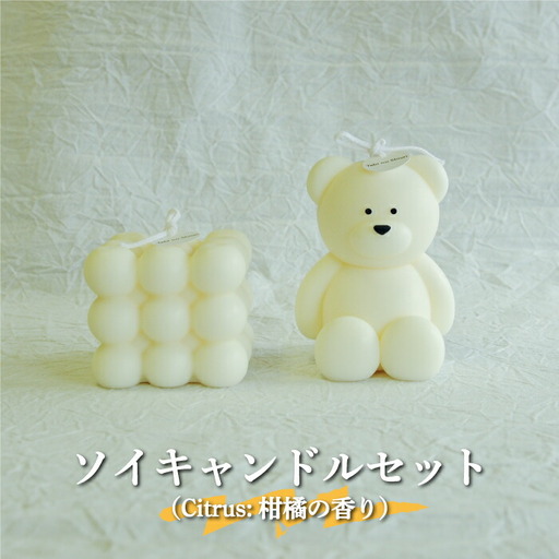 ソイキャンドルセット(Citrusの香り)大豆由来で環境にも優しい！≪配送時期：3月～6月、9月～12月≫【35002】
