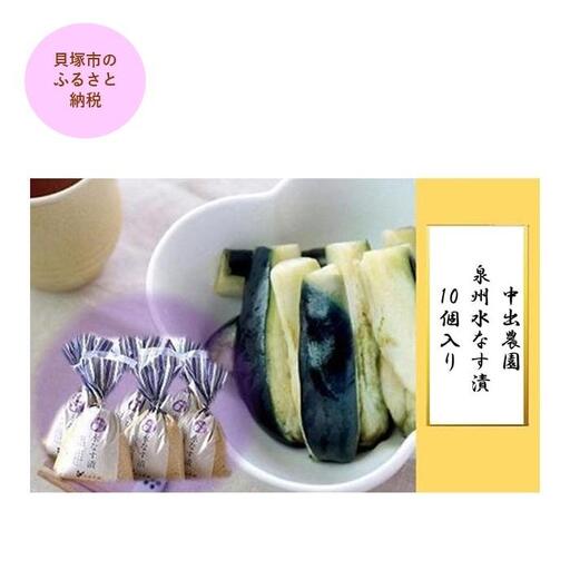 【先行予約】中出農園　泉州水なす漬10個入り