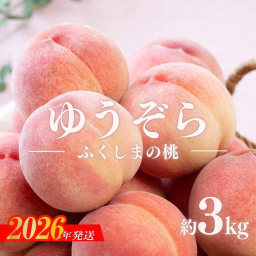 No.2653福島のもも　ゆうぞら　約3kg【2026年発送 先行予約】