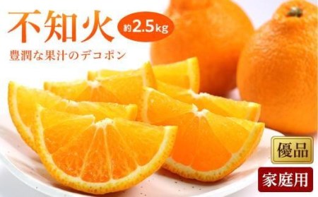 【2027年2月上旬から順次発送】不知火 ＜家庭用・優品＞ 約2.5kg | しらぬい みかんみかんみかんみかんみかん【KK0162】