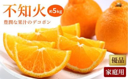 【デコポンと同品種】【2027年2月上旬頃から発送】 不知火 (しらぬい)＜家庭用・優品＞約5kg でこぽん【KK017_x】