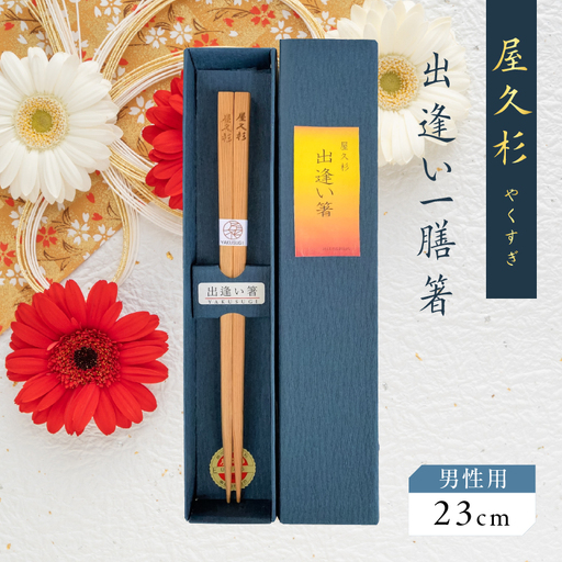 屋久杉 出逢い 一膳 箸 男性用（ 23cm ） K042-007_2