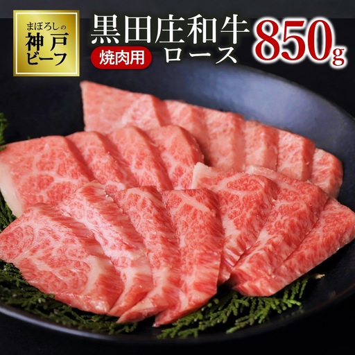 【神戸牛】焼肉用ロース:850g【最短7営業日発送】黒田庄和牛(tokusan-25)【冷蔵】