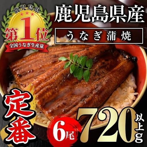 うなぎ 無投薬 国産 ( 計720g以上 約120g × 6尾 ) うなぎ [西日本養鰻]B145-v03
