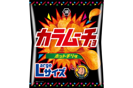 湖池屋のLサイズカラムーチョホットチリ味108g×12袋 ポテチ ポテトチップ