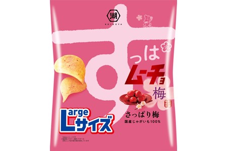 湖池屋のLサイズすっぱムーチョさっぱり梅 108g×12袋 ポテチ ポテトチップ