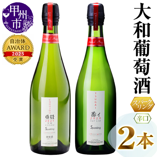 ワイン 大和葡萄酒が贈る『重畳』『番イ』スパークリングワイン２本セット（MG）B15-733