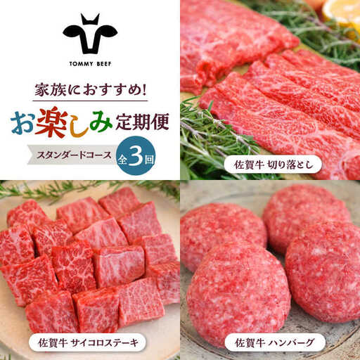【3回定期便】佐賀牛 少人数 家族向け お楽しみ 定期便 / 牛肉 [IAH215]