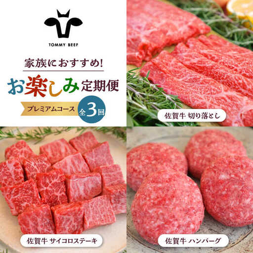 【3回定期便】佐賀牛 家族向け お楽しみ 定期便 / 牛肉 [IAH218]
