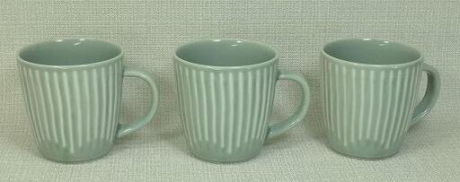 【波佐見焼】３２５mlのマグカップ３個組  花ふわりグレー 【西海陶器】 ３ 11321｜波佐見焼 陶器