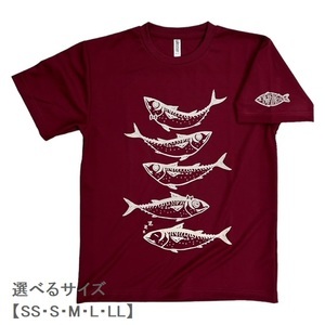 地域限定オリジナルデザインTシャツ(バーガンディー・ドライ素材)男女兼用サイズ[R01014]