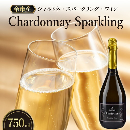 ぶどうの旨味が広がる シャルドネ スパークリング ワイン 750ml 北海道 余市町産 オチガビワイナリー すっきり 辛口 ブドウ 程よい酸味 樽香 シャルドネスパークリング どんな料理にも合う お取り寄せ 