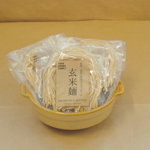 栽培期間中農薬・肥料不使用のお米で作った玄米麺