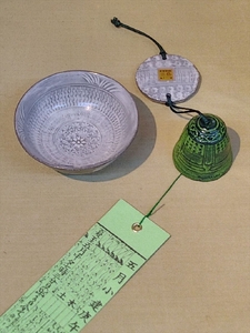 三島産 三島暦手風鈴 くつろぎ セットB 陶器 手作り 逸品 おしゃれ
