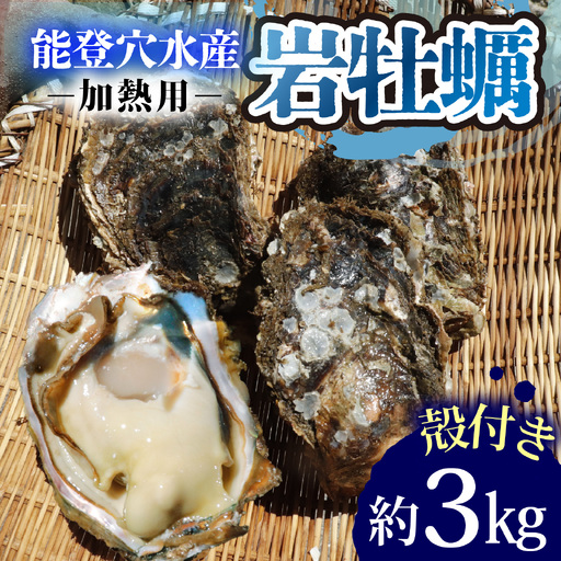 奥能登 松村水産の岩牡蠣 約3kg[殻付き・加熱用]/ 岩牡蠣