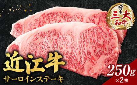 近江牛サーロインステーキ250g×2枚 いろは精肉店 滋賀県 東近江市 E-E05 (箱なしエコ包装) 近江牛 サーロイン ステーキ 250g 2枚 牛肉 和牛 A4 A5