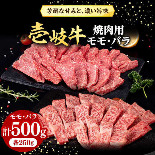 壱岐牛 焼肉用 モモ・バラ（カルビ） 500g  [JFE058] 牛肉