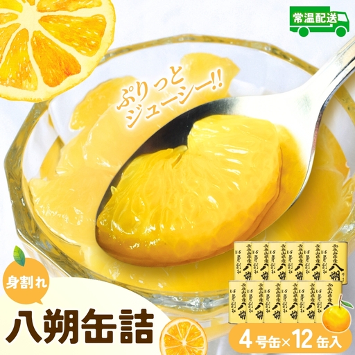 和歌山県産八朔缶詰（身割れ）約425ｇ×12缶セット【入金確定後より7営業日以内に発送予定】【KF7】【A225-frks121】