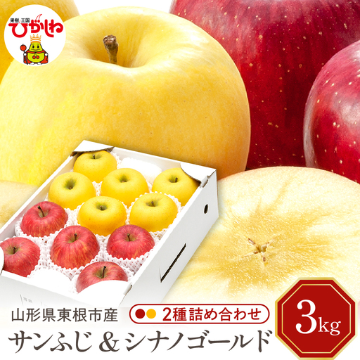 【2026年産】りんごサンふじ&シナノゴールド3kg秀品 りんご
