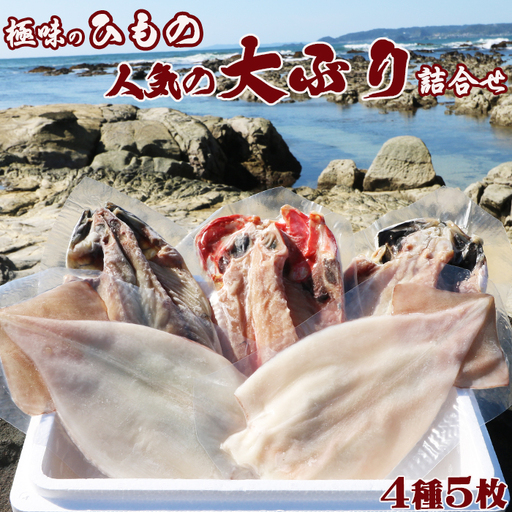 【極味のひもの】特選！人気ひもの詰合せ 大ぶり３種＋いか一夜干し２枚 [0015-0071]