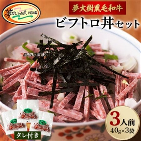 夢がいっぱい牧場の夢大樹黒毛和牛・ビフトロ丼セット(3人前)_肉  牛肉 _【配送不可地域：離島】【1403626】