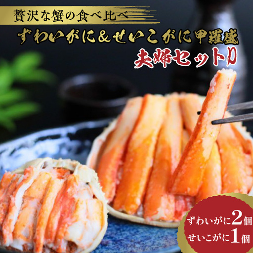 ☆蟹の宝石箱☆ ずわいがに＆せいこがに甲羅盛 夫婦セットD 蟹