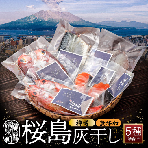 桜島灰干し 5種詰合せ【特選】 K178-002 魚 冷凍