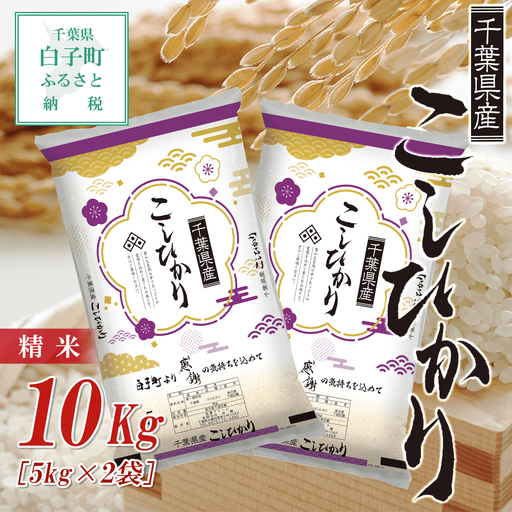 令和7年産  千葉県産コシヒカリ＜精米＞10kg(5kg×2袋)  SHB002