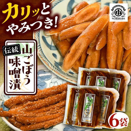 山ごぼう味噌漬 計600g 100g×6袋 / 恵那市 / マルコ醸造 [AUCT012]