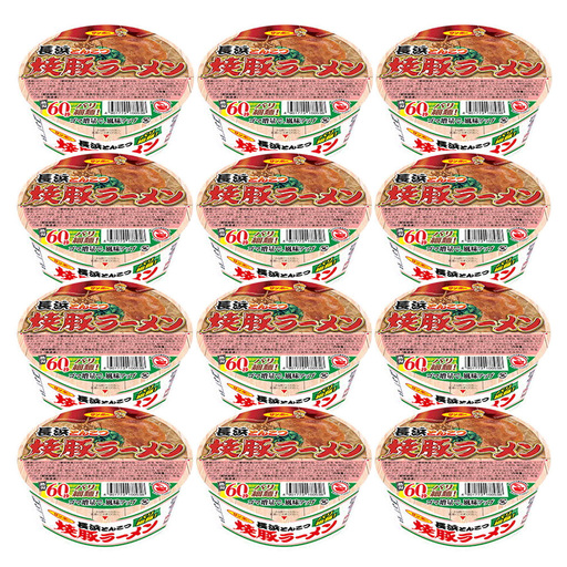 「焼豚ラーメン 長浜とんこつ」1ケース(計12個) K001072