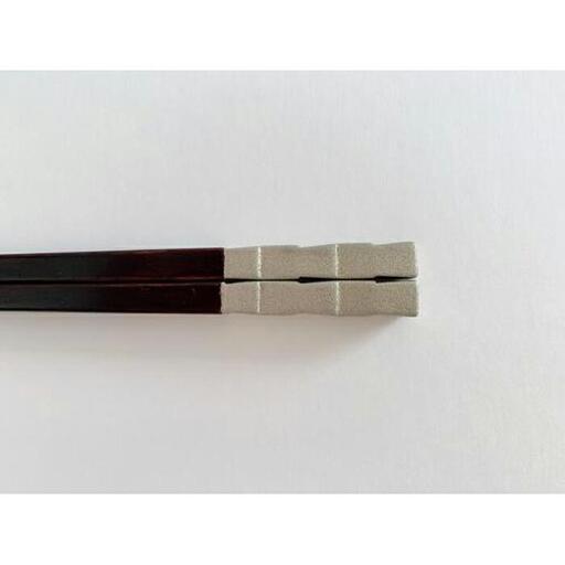 鎌倉彫　箸「市松」錫　21.5cm