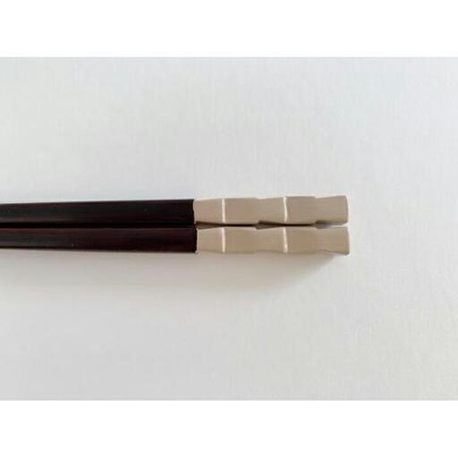 鎌倉彫　箸「市松」白　21.5cm