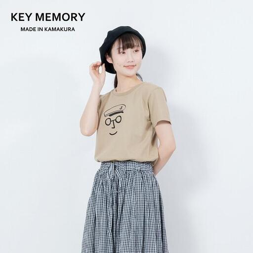 [0][KEYMEMORY鎌倉]セーラー帽イラストTシャツ BEIGE