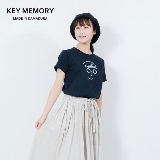 [0][KEYMEMORY鎌倉]セーラー帽イラストTシャツ NAVY