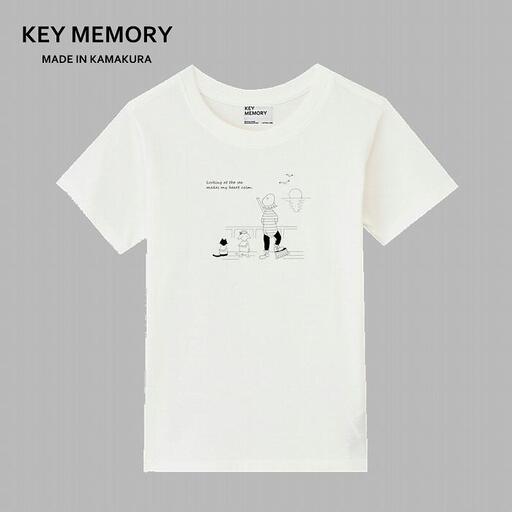 《1》【KEYMEMORY鎌倉】Sea heartイラストTシャツ WHITE