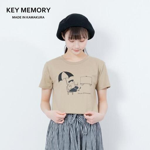 [0][KEYMEMORY鎌倉]GrenouilleイラストTシャツ BEIGE