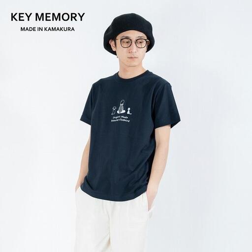 《2》【KEYMEMORY鎌倉】TIMEイラストTシャツNAVY