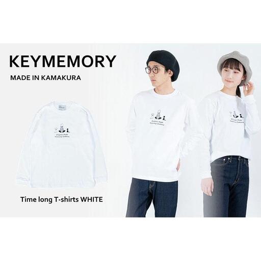 《0》レディースM　TimeロングTシャツ　White