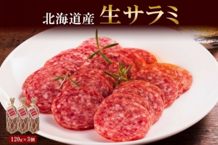 北海道産 生サラミ 120g 3個 セット 札幌バルナバハム バルナバフーズ