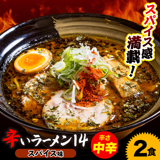 辛いラーメン14　《冷凍》 スパイスラーメン【中辛】　2食セット