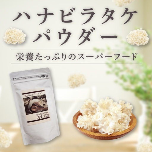 ハナビラタケパウダー 100g×3袋セット ハナビラタケ はなびらたけ 幻のキノコ きのこ 料理 スープ βグルカン パウダー 国産 粉末 大和菌学研究所