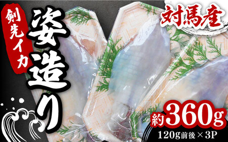 対馬 剣先イカ 姿造り イカ 活き造り 刺身 ケンサキイカ [WAK012]