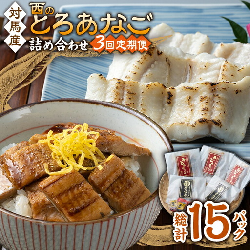 【全3回定期便】対馬産 穴子 詰め合わせ 5PAC [WAV004] 対馬 新鮮 とろ あなご 煮穴子 冷凍 海鮮 