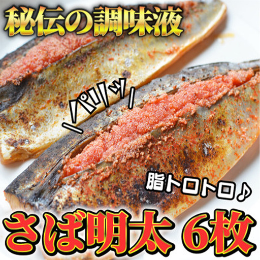 さば明太6枚　秘伝の辛子明太子液たれ仕込み【福岡 返礼品 名産 食べ物 食品 ご当地グルメ お取り寄せグルメ サバ明太 さば明太 魚 鯖 サバ さば 送料無料 CA033】