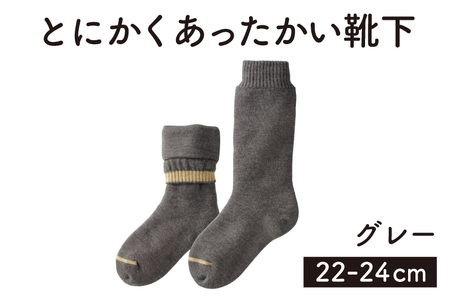 とにかくあったかい靴下 女性用(22〜24cm)[グレー]くつ下 レディース