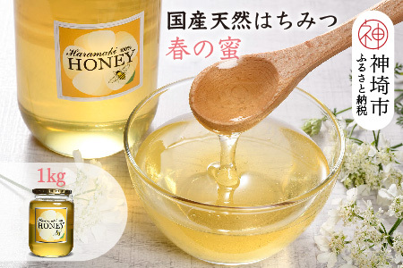 2025年産【数量限定】国産天然蜂蜜(春の蜜) 1kg (H049115)