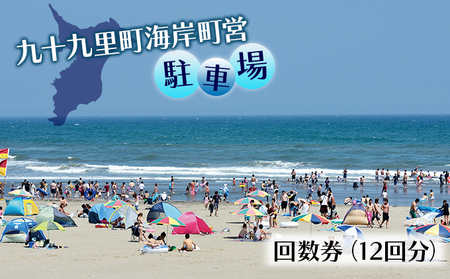 利用券 九十九里町 海岸 駐車場 12回分 回数券 利用券